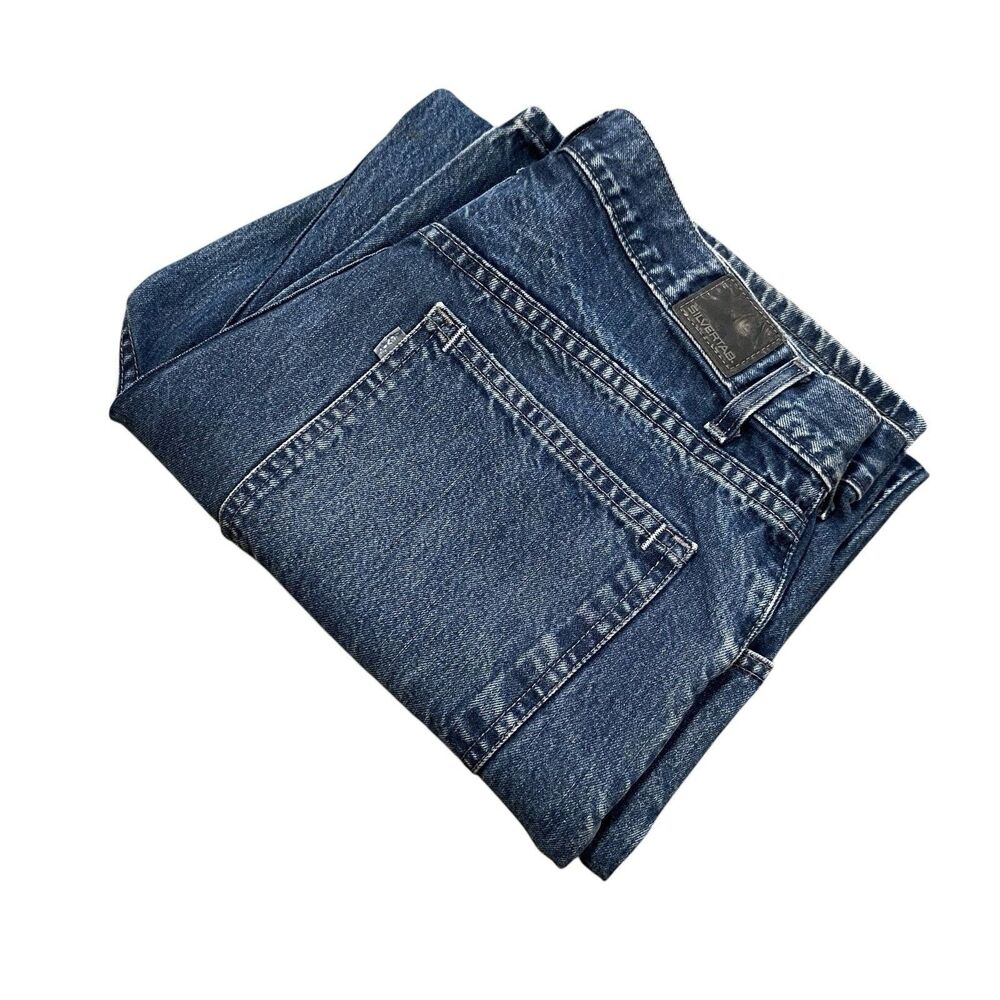 Vintage Levi’s Silvertab Baggy Jeans Pants 38x32 Y2K 90s Loose Wide Blue Hip Hop